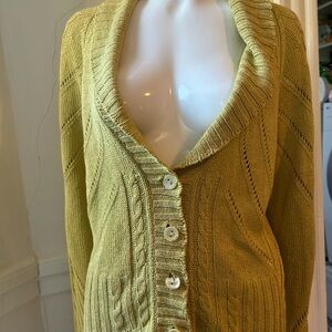 MaxMara Yellow Cable Knit n Women